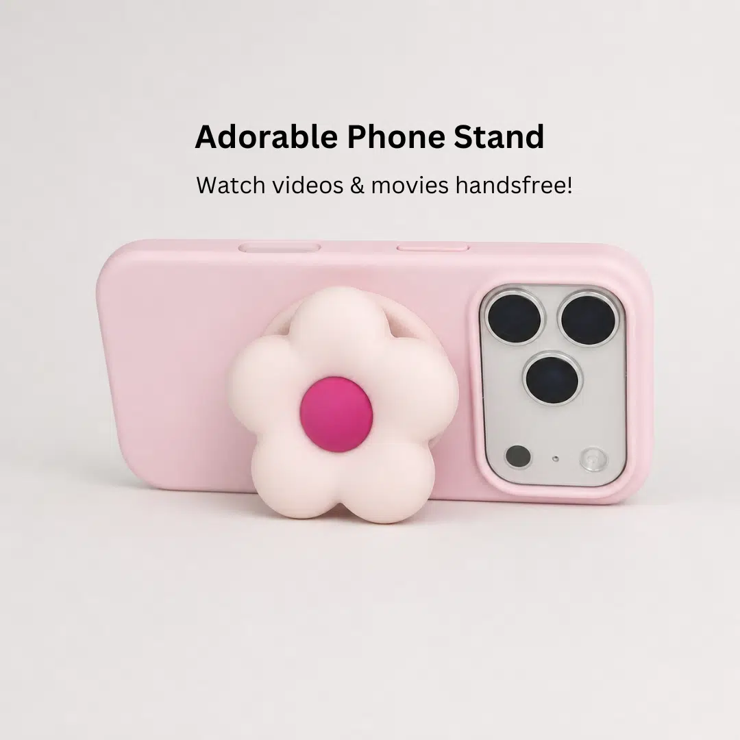 Puffy Flower Grip - Pink — alternate view