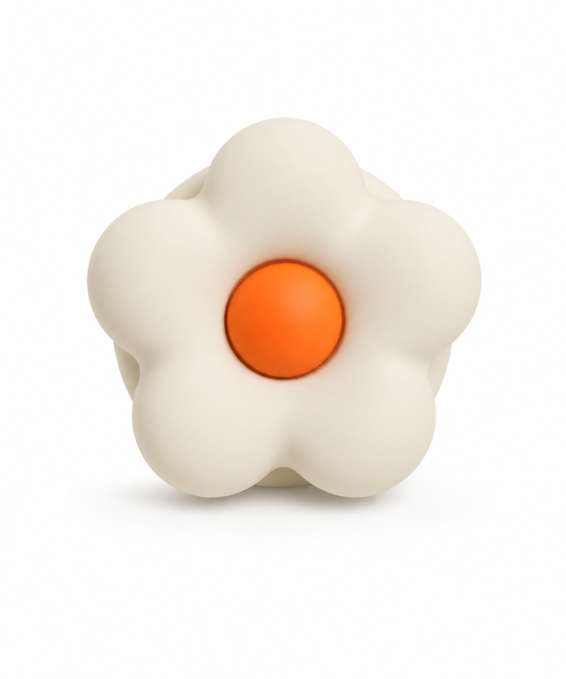 Puffy Flower Grip - Cream | GALADO Malaysia
