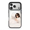 Booked & Unbothered phone case — Silver iPhone 17 Pro with black GALADO case | The Independent Collection