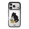 Cat Cult phone case — Silver iPhone 17 with black GALADO case | Fur Real, Fur Real? collab