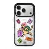 Holiday Package phone case — Silver iPhone 17 with black GALADO case | Fur Real, Fur Real? collab