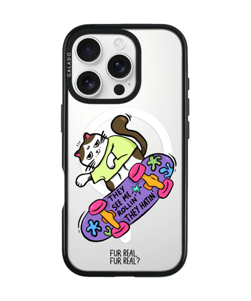 Skater Cat artist phone case by Fur Real, Fur Real? — GALADO