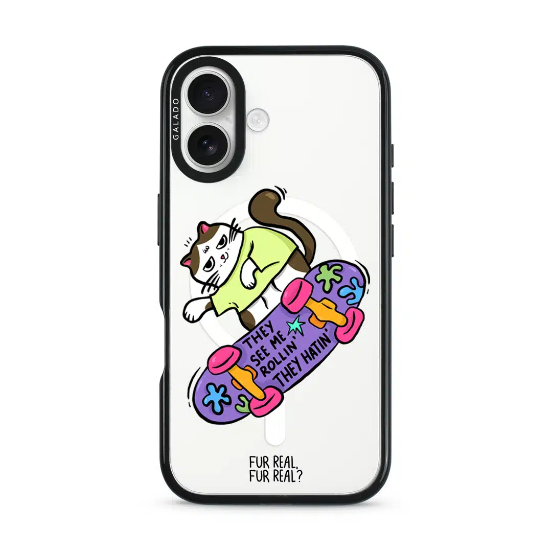 Skater Cat artist phone case by Fur Real, Fur Real? — GALADO