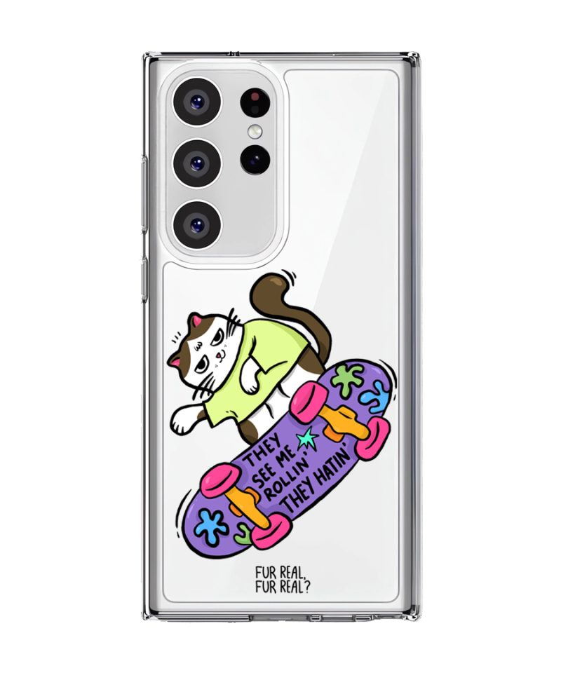 Skater Cat artist phone case by Fur Real, Fur Real? — GALADO