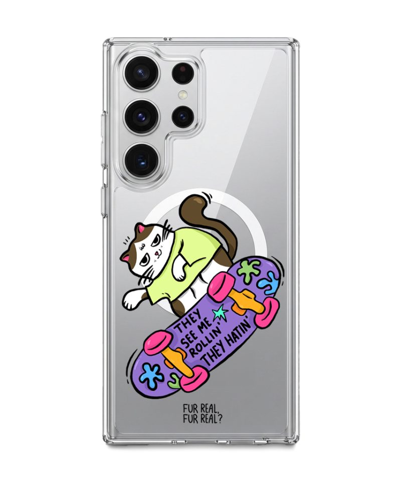 Skater Cat artist phone case by Fur Real, Fur Real? — GALADO