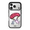 Time Flies phone case — Silver iPhone 17 with black GALADO case | Fur Real, Fur Real? collab