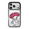 Time Flies phone case — Silver iPhone 17 with black GALADO case | Fur Real, Fur Real? collab
