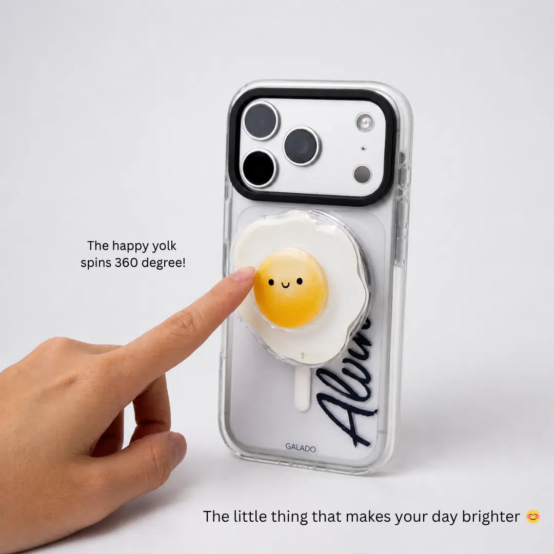 Silly Egg MagSafe Phone Grip — back view