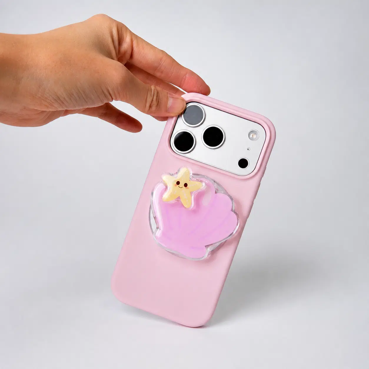 Pink Shell MagSafe Phone Grip — alternate view