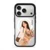 Self Bloom phone case — Silver iPhone 17 Pro with black GALADO case | The Independent Collection