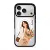 Self Bloom phone case — Silver iPhone 17 Pro with black GALADO case | The Independent Collection