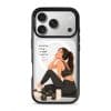 Strong Tomorrow phone case — Silver iPhone 17 Pro with black GALADO case | The Independent Collection