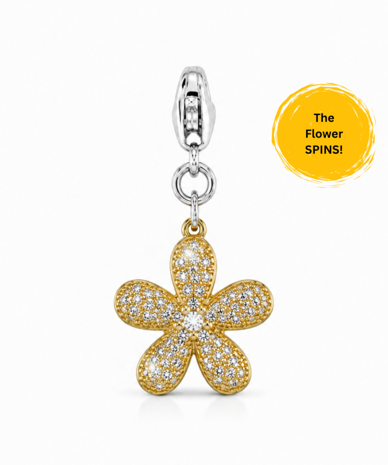 Clip-On Charm (360 Golden Flower)
