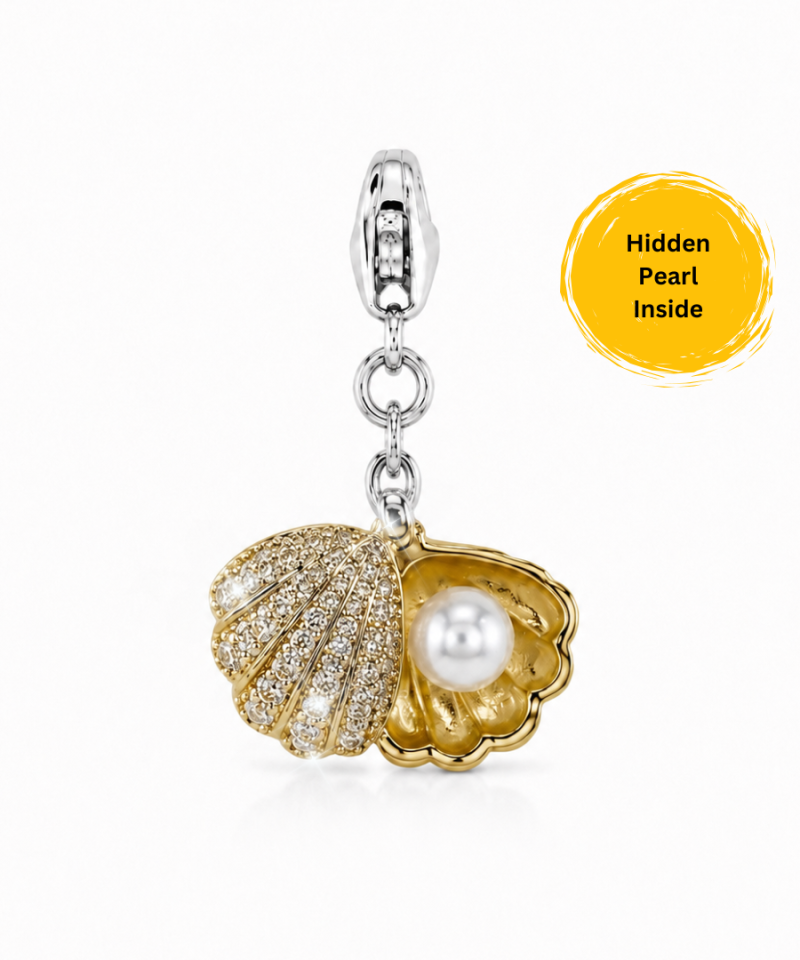 Clip-On Charm (Golden Sea Shell)