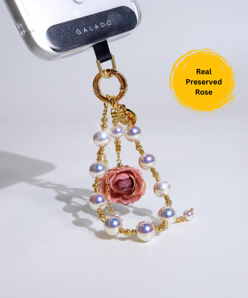 Roselle Pearl Phone Charm