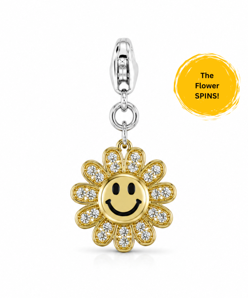 Clip-On Charm (360 Smiley Flower)