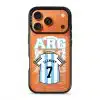 Goal Fever Argentina jersey phone case - personalise with name and number (iPhone17-Pro-Orange)