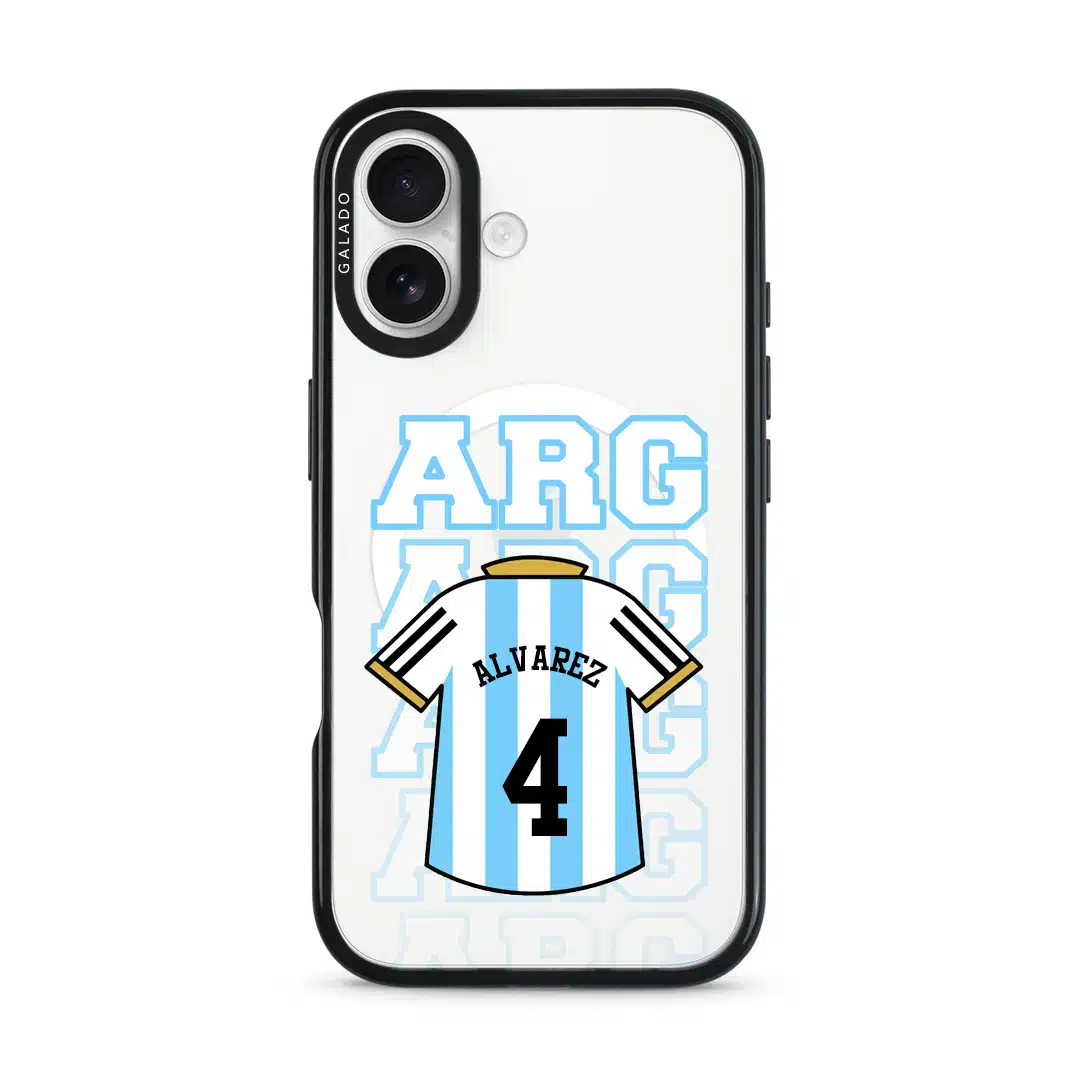 Goal Fever Argentina jersey phone case - personalise with name and number (iPhone16-front)