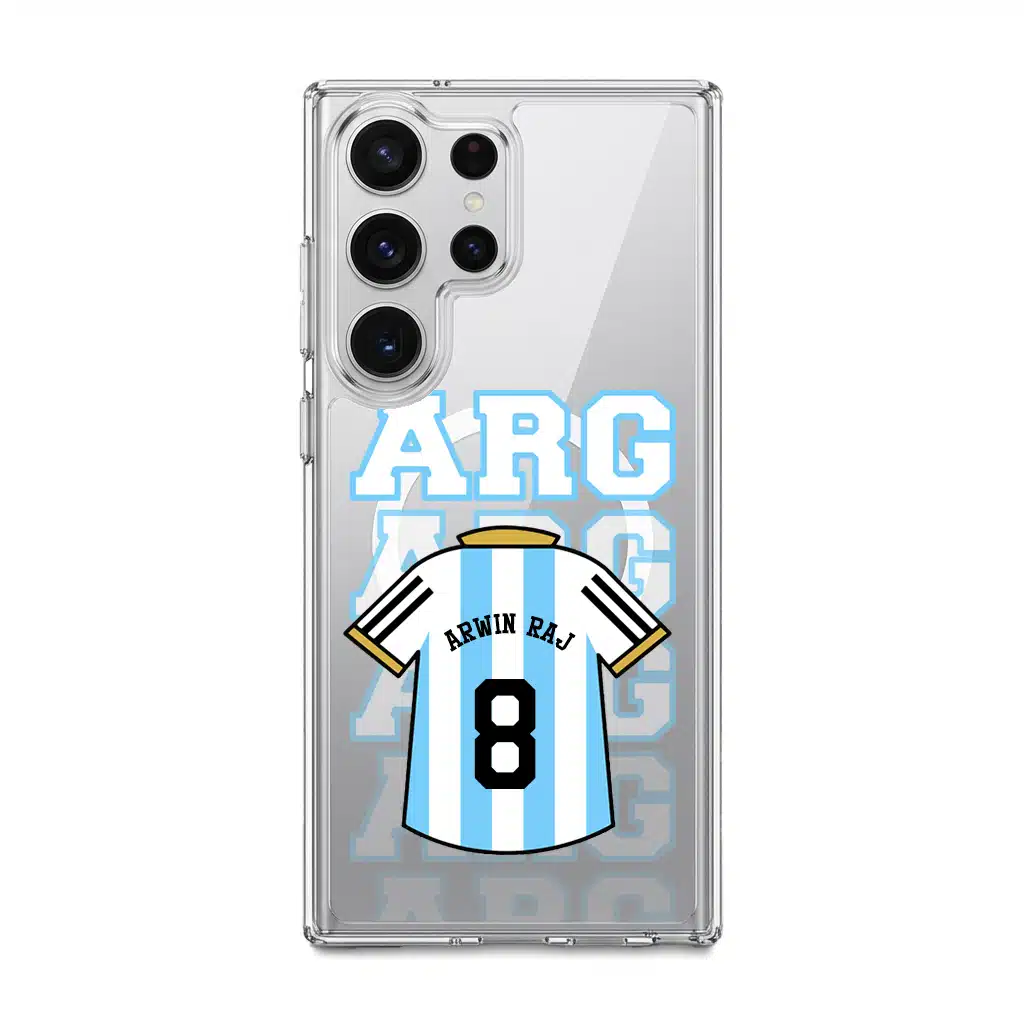 Goal Fever Argentina jersey phone case - personalise with name and number (Samsung-S26Ultra)