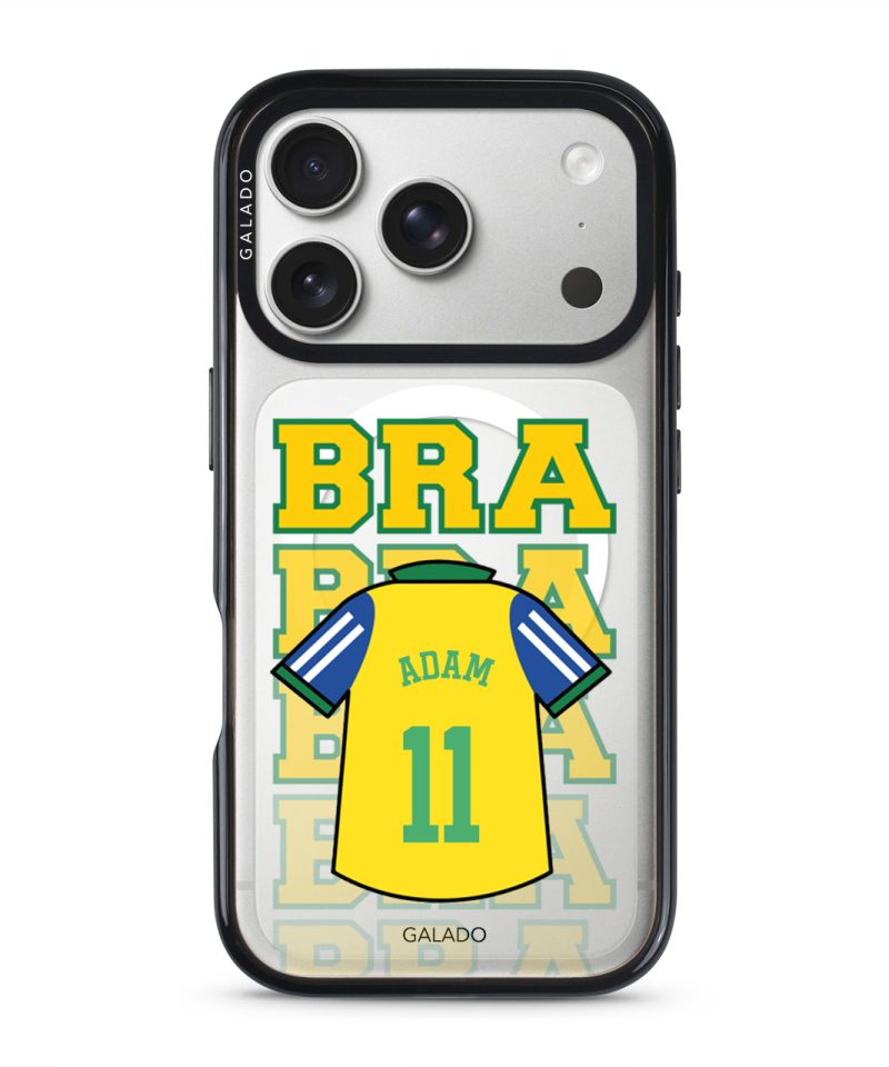 Goal Fever Brazil jersey phone case, personalise with your name and number (view 1)