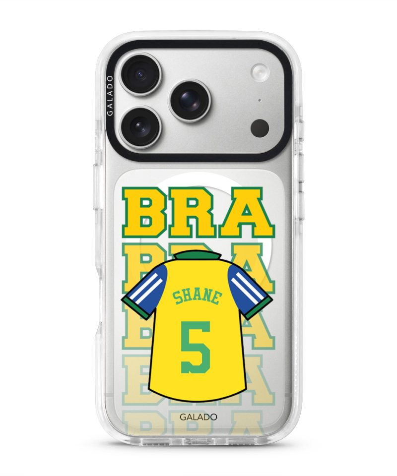 Goal Fever Brazil jersey phone case, personalise with your name and number (view 2)