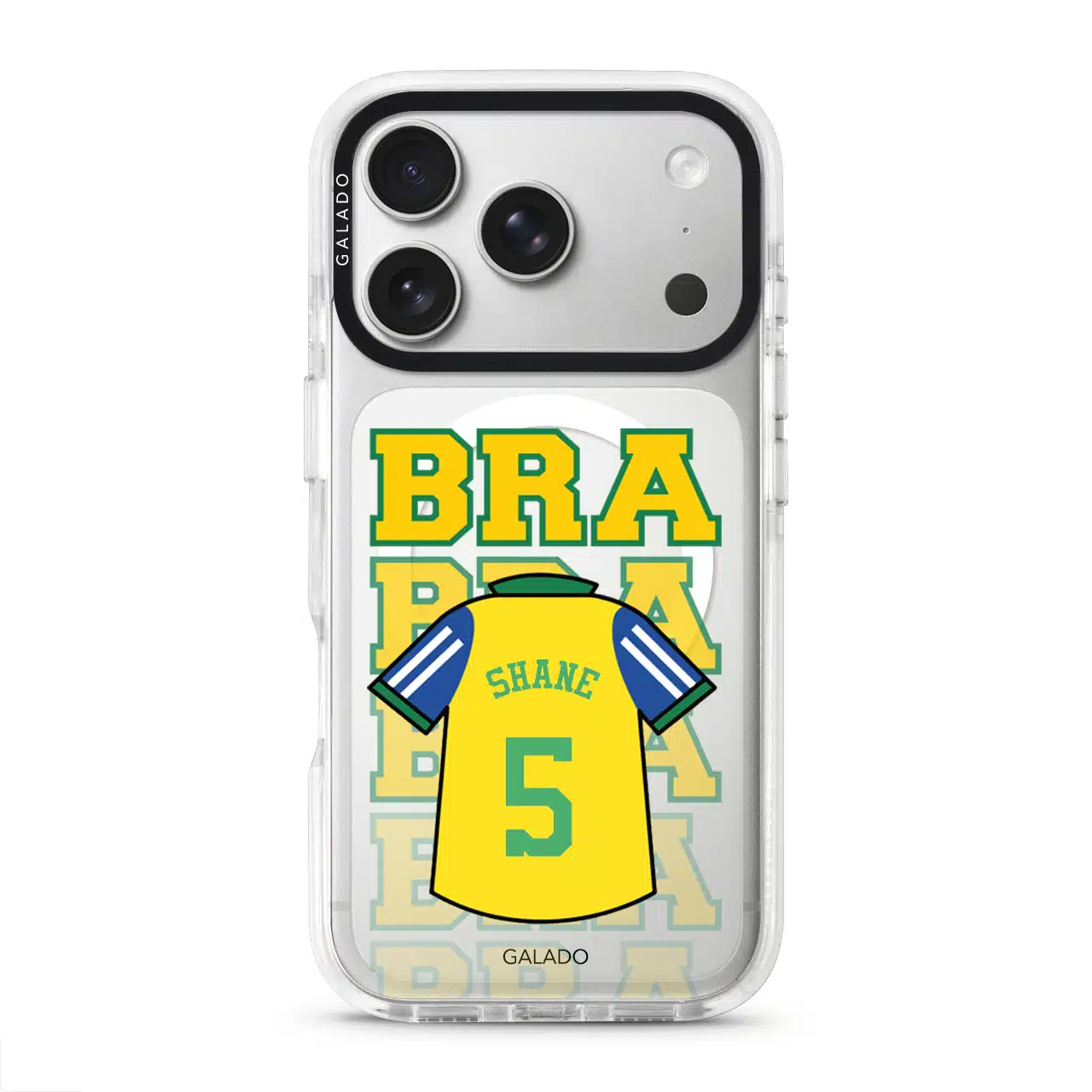 Goal Fever Brazil jersey phone case, personalise with your name and number (view 2)
