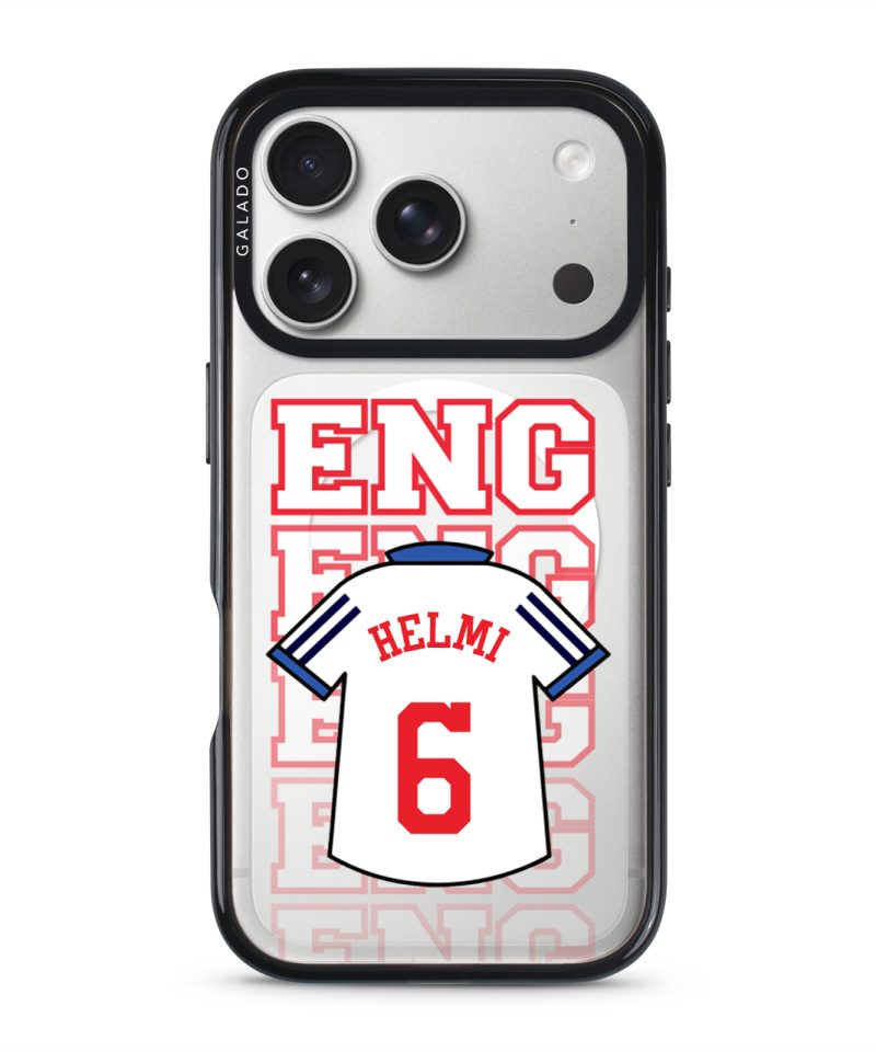 Goal Fever England jersey phone case - personalise with name and number (iPhone17-Pro-Silver)