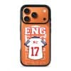 Goal Fever England jersey phone case - personalise with name and number (iPhone17-Pro-Orange)