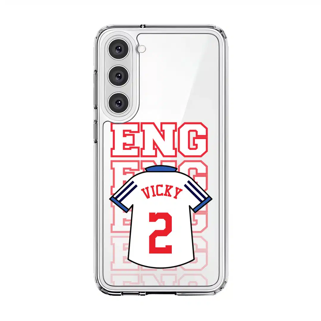 Goal Fever England jersey phone case - personalise with name and number (Samsung-Front)