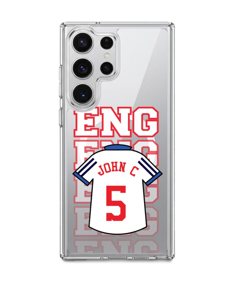 Goal Fever England jersey phone case - personalise with name and number (Samsung-S26Ultra)
