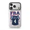 Goal Fever France jersey phone case - personalise with name and number (iPhone17-Pro-WhiteCase)