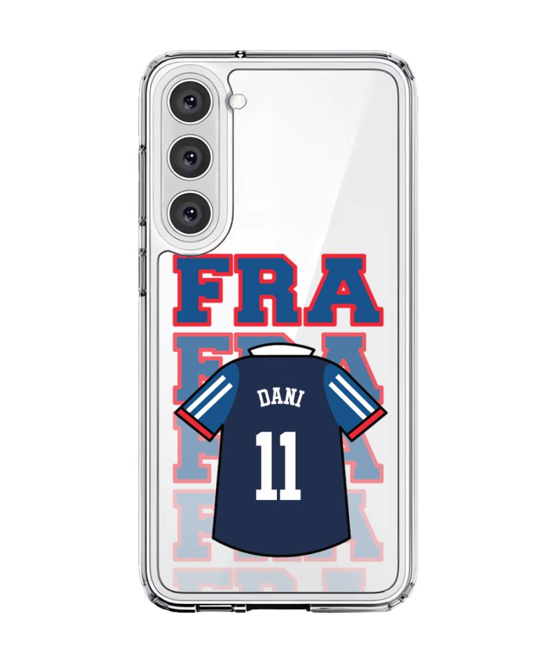 Goal Fever France jersey phone case - personalise with name and number (Samsung-Front)
