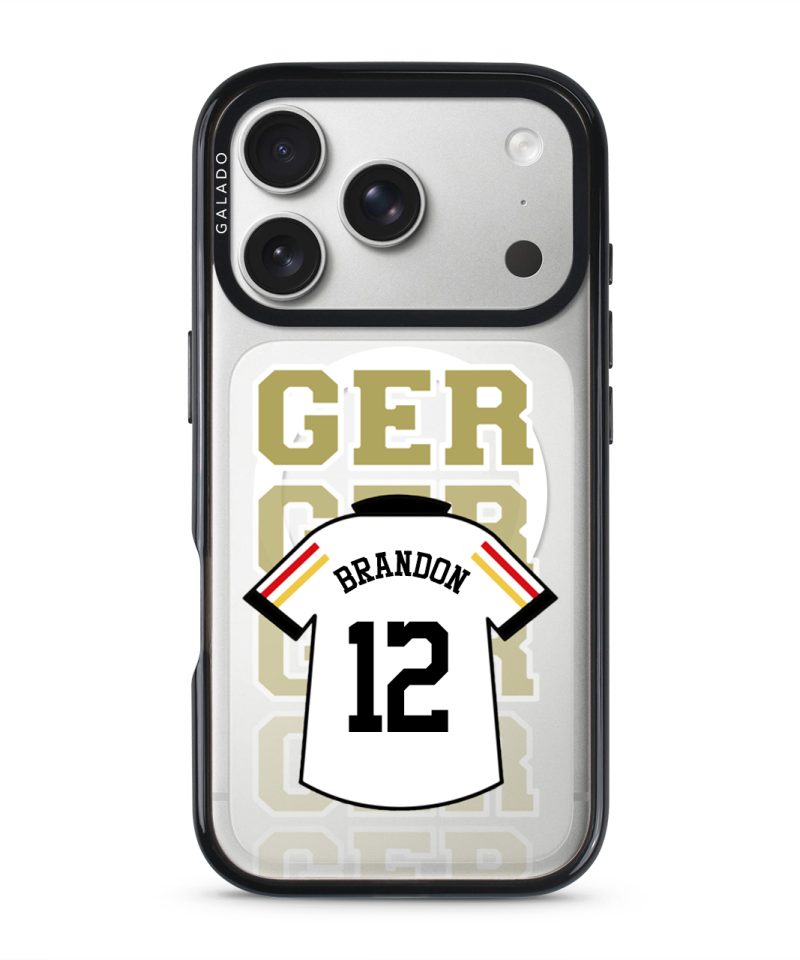 Goal Fever Germany jersey phone case - personalise with name and number (iPhone17-Pro-Silver)