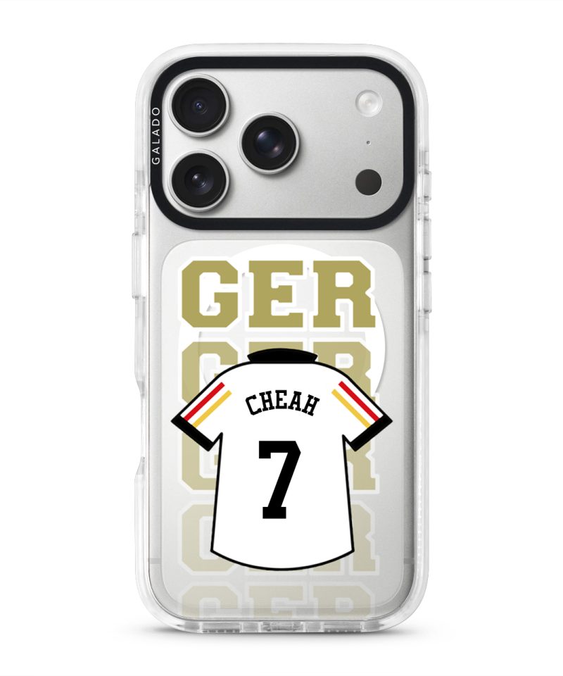 Goal Fever Germany jersey phone case - personalise with name and number (iPhone17-Pro-WhiteCase)