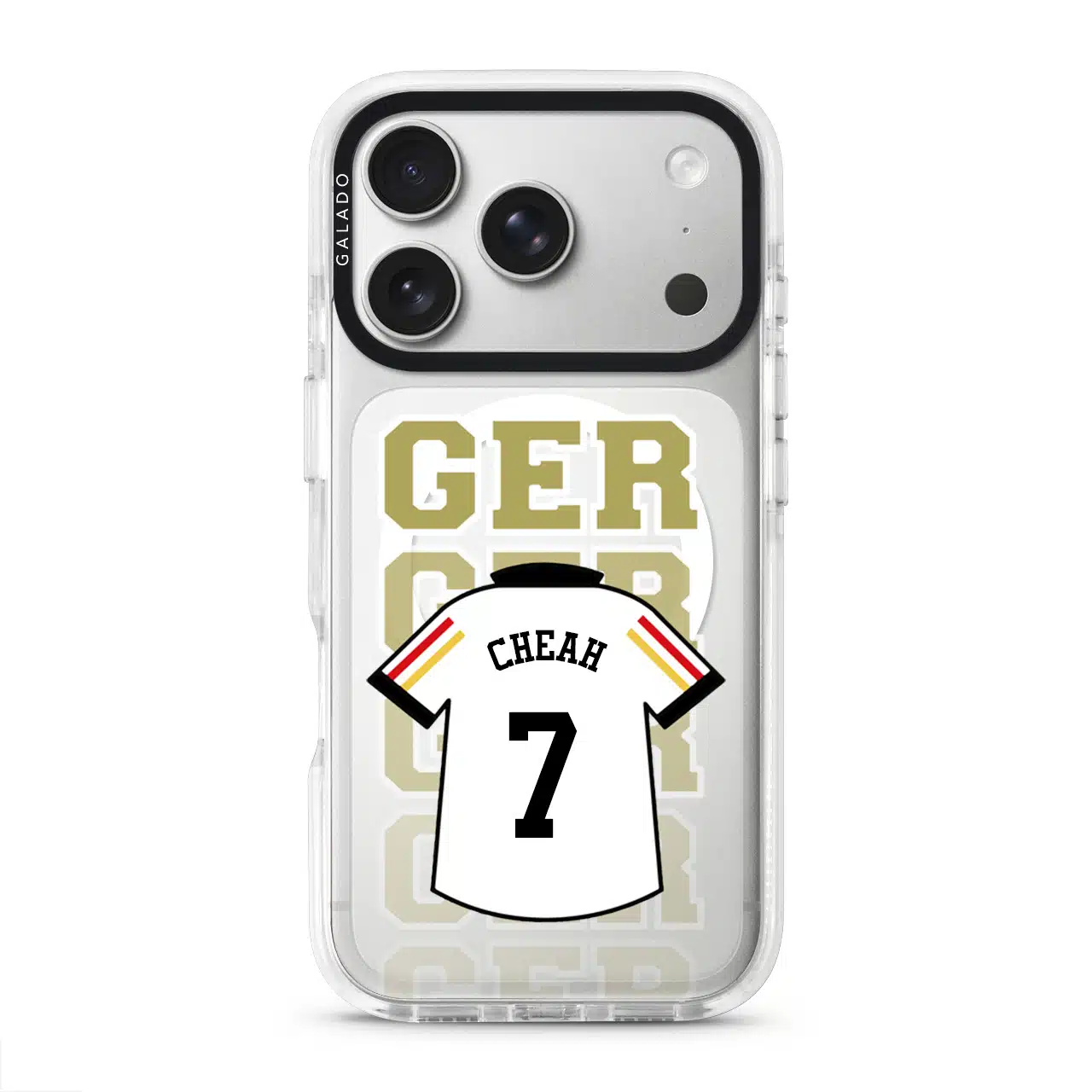 Goal Fever Germany jersey phone case - personalise with name and number (iPhone17-Pro-WhiteCase)