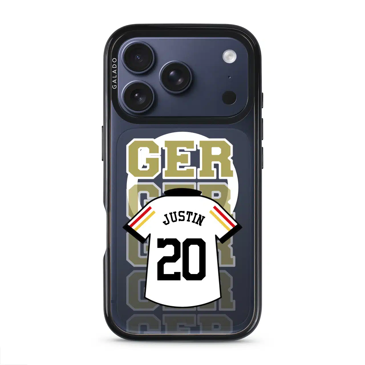 Goal Fever Germany jersey phone case - personalise with name and number (iPhone17-Pro-DeepBlue)