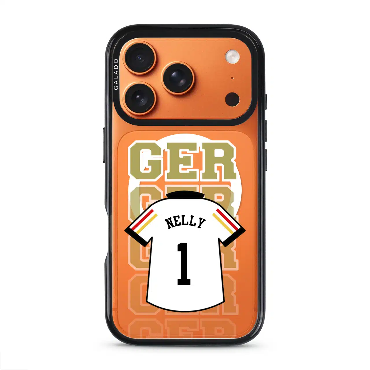 Goal Fever Germany jersey phone case - personalise with name and number (iPhone17-Pro-Orange)