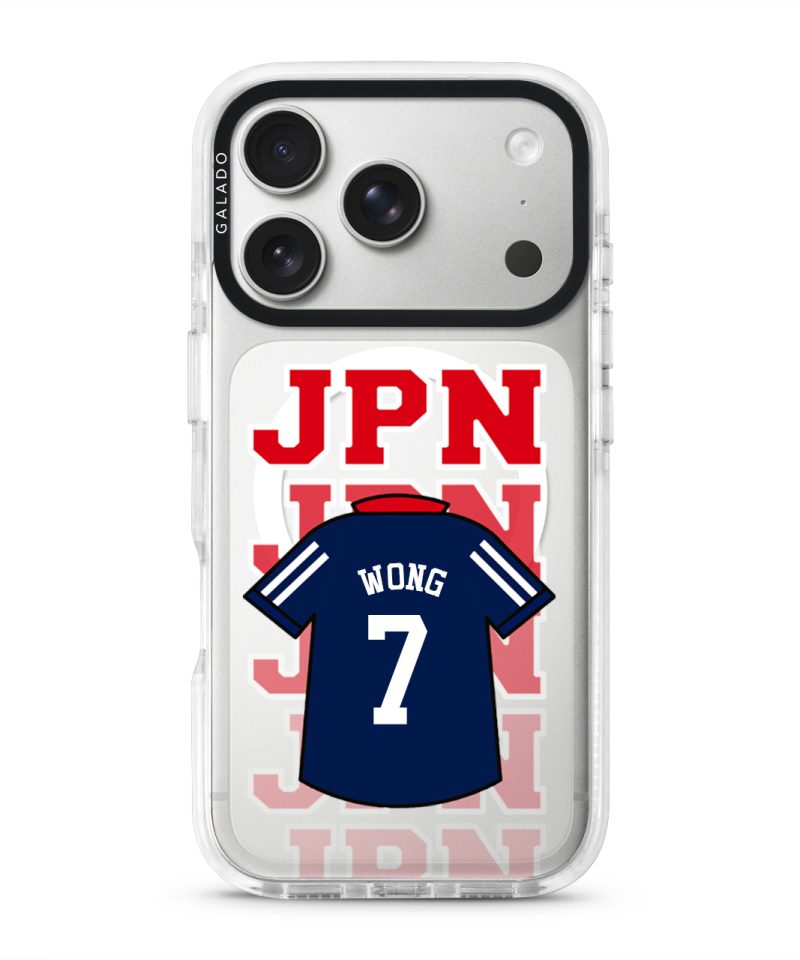 Goal Fever Japan jersey phone case - personalise with name and number (iPhone17-Pro-WhiteCase)