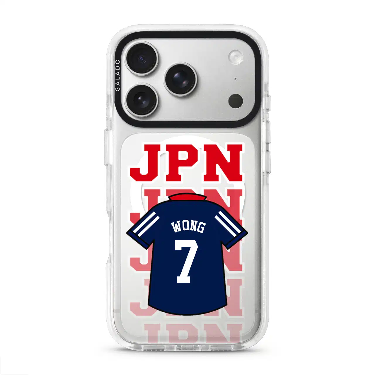 Goal Fever Japan jersey phone case - personalise with name and number (iPhone17-Pro-WhiteCase)