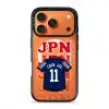 Goal Fever Japan jersey phone case - personalise with name and number (iPhone17-Pro-Orange)