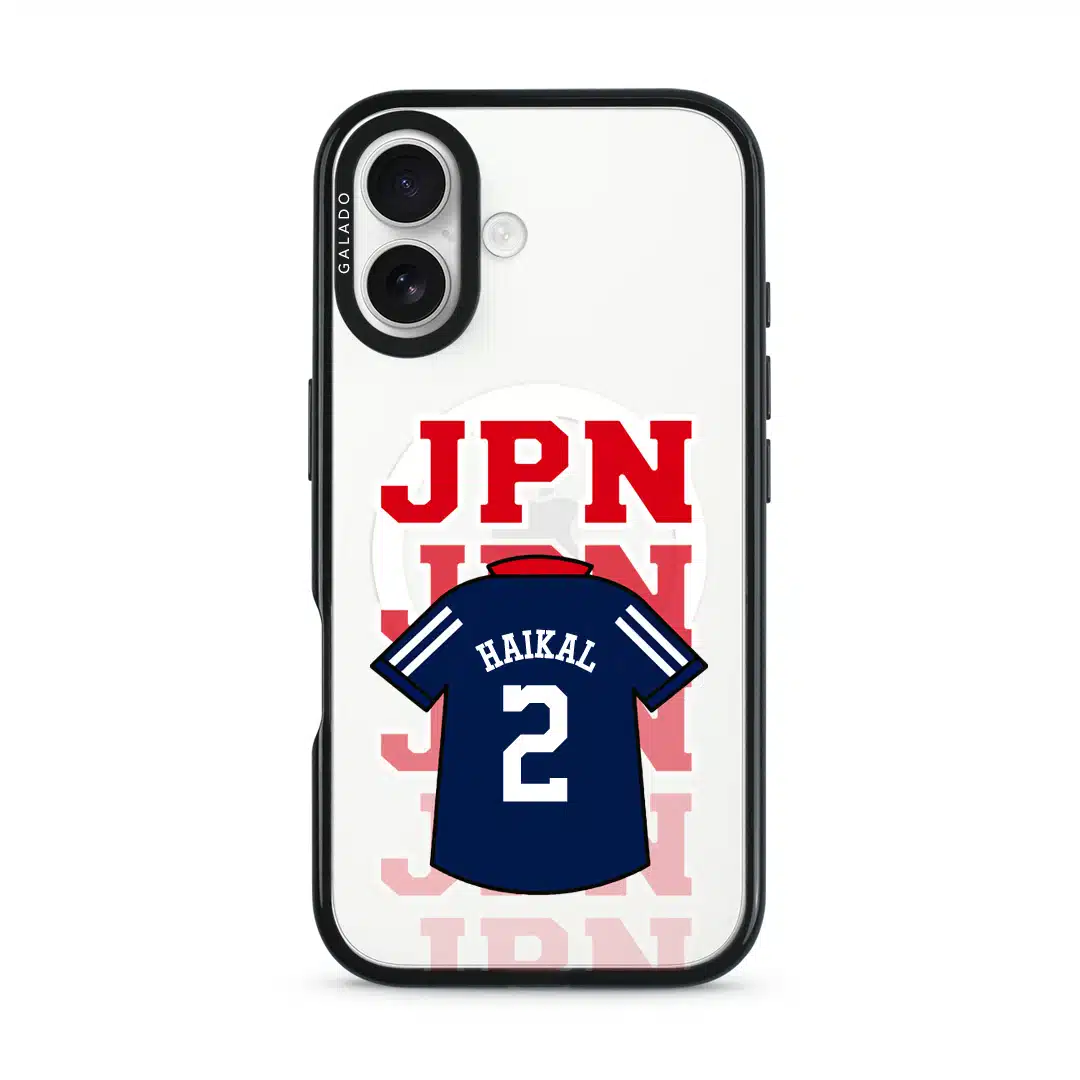 Goal Fever Japan jersey phone case - personalise with name and number (iPhone16-front)