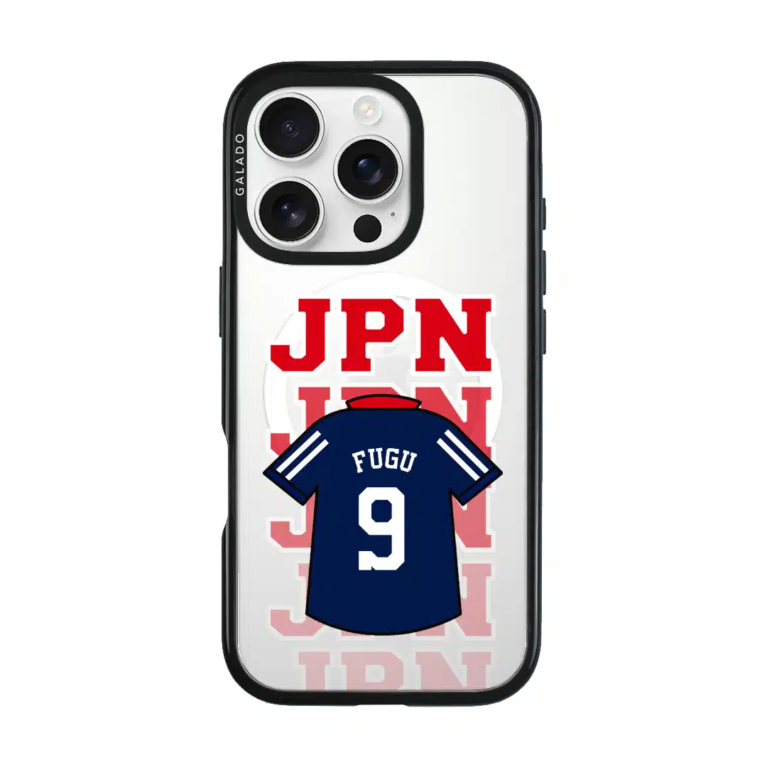 Goal Fever Japan jersey phone case - personalise with name and number (iPhone16 Pro-front)