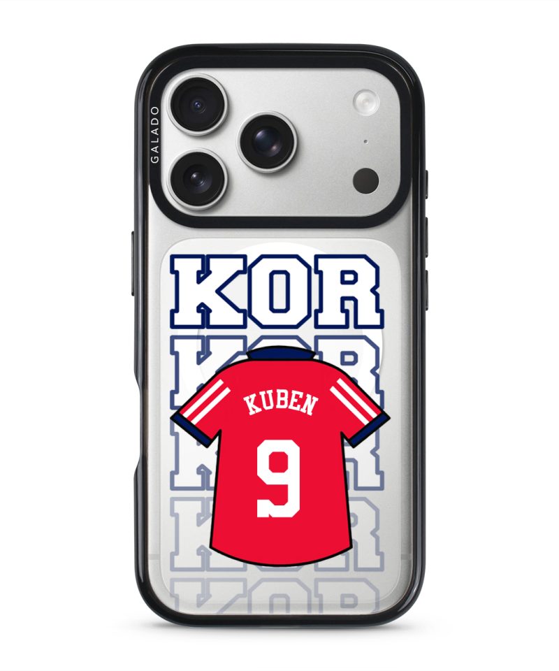 Goal Fever Korea jersey phone case - personalise with name and number (iPhone17-Pro-Silver)