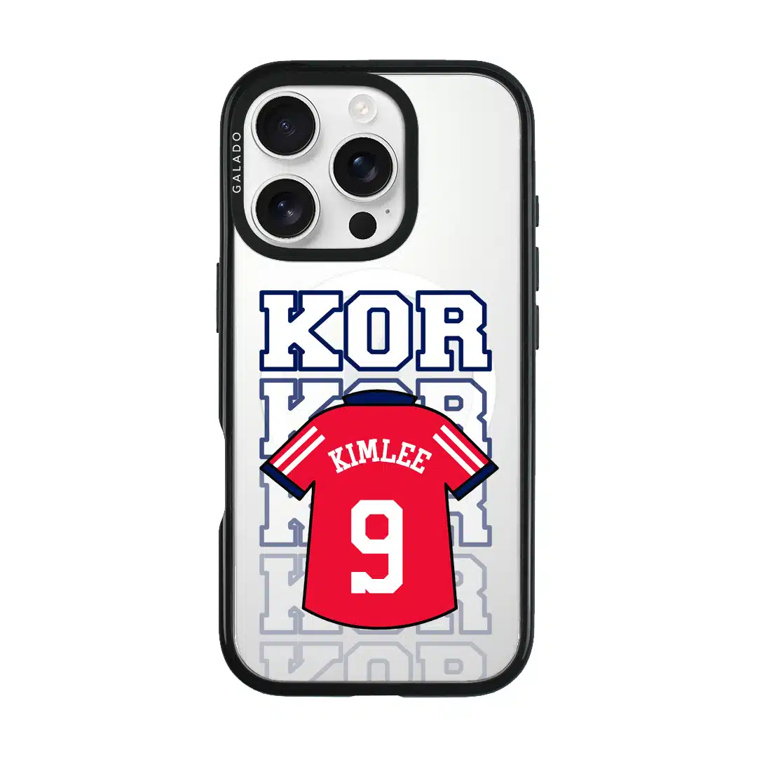 Goal Fever Korea jersey phone case - personalise with name and number (iPhone16 Pro-front)