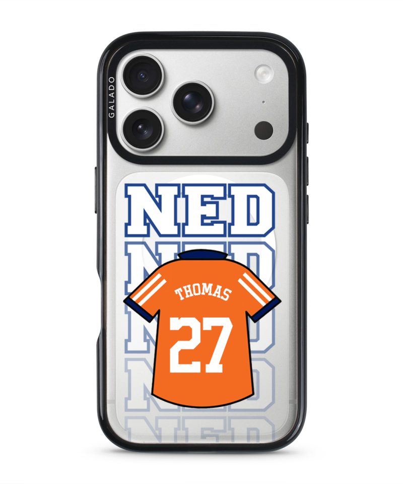 Goal Fever Netherlands jersey phone case - personalise with name and number (iPhone17-Pro-Silver)