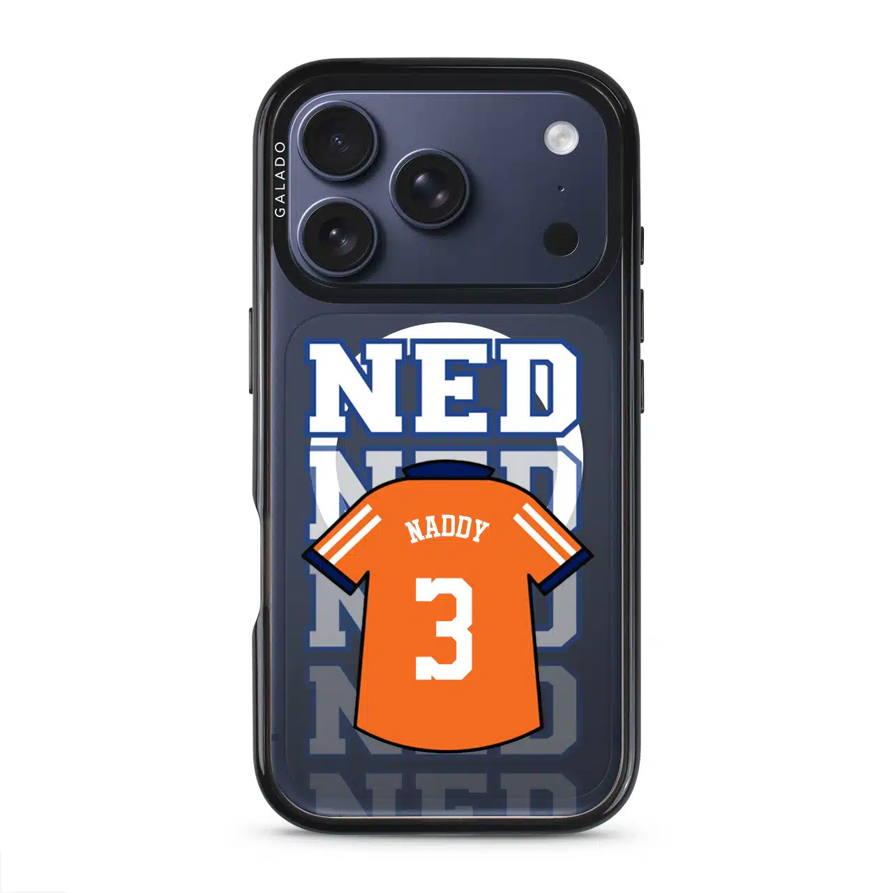 Goal Fever Netherlands jersey phone case - personalise with name and number (iPhone17-Pro-DeepBlue)