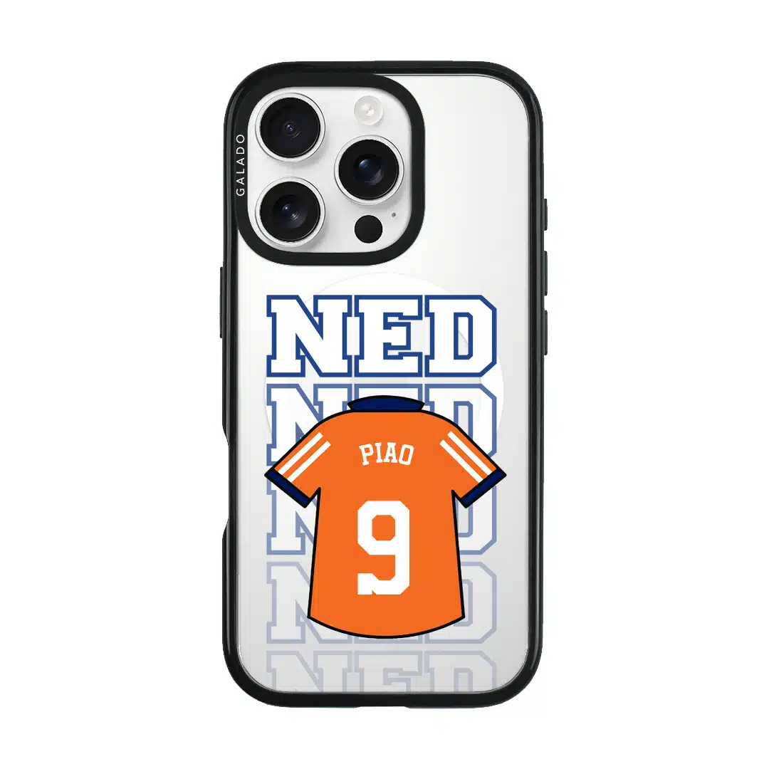 Goal Fever Netherlands jersey phone case - personalise with name and number (iPhone16 Pro-front)