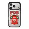 Goal Fever Portugal jersey phone case - personalise with name and number (iPhone17-Pro-Silver)