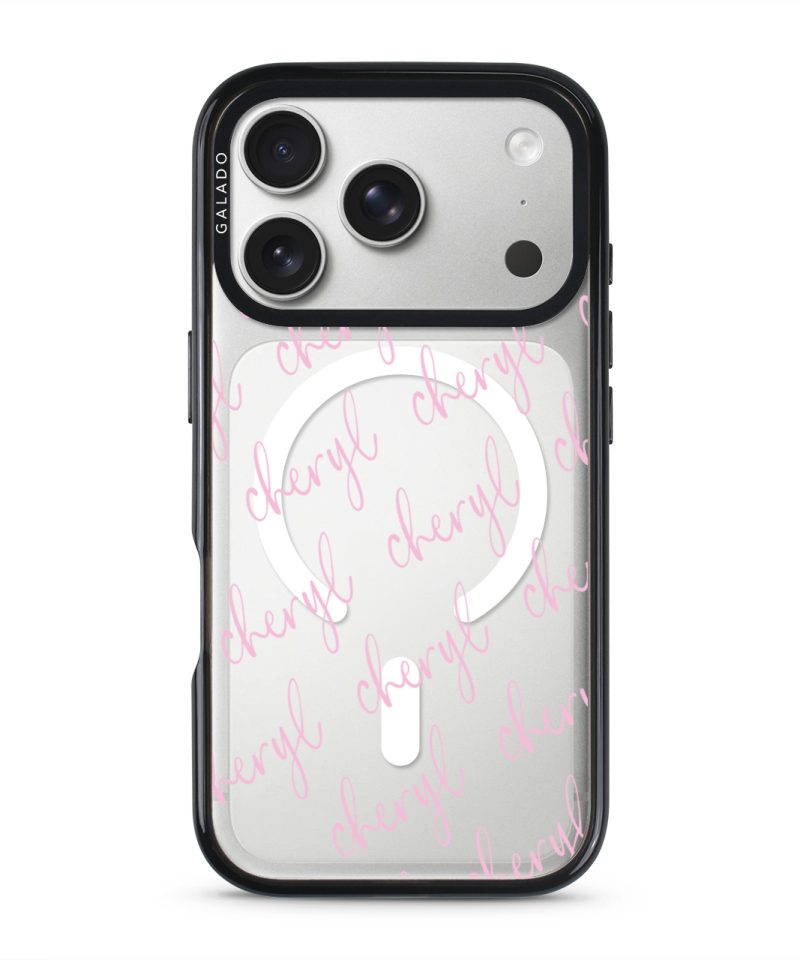 Scripted custom name phone case, your name in a flowing script font (view 2)