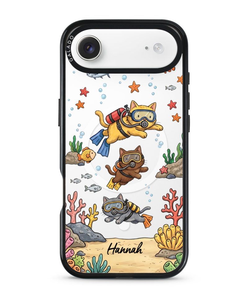 Diving Meow phone case — GALADO Under The Sea collection